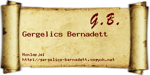 Gergelics Bernadett névjegykártya