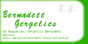 bernadett gergelics business card